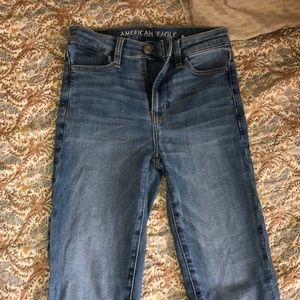super stretch american eagle skinny jeans (short)